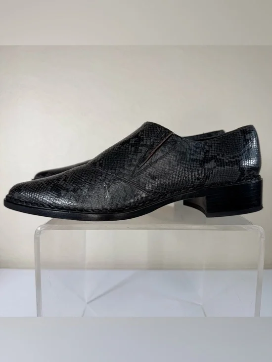 Vince Delmar Slip-On Snake Skin Print Leather Loafers Dress Shoes Size 9.5 - Picture 5 of 13